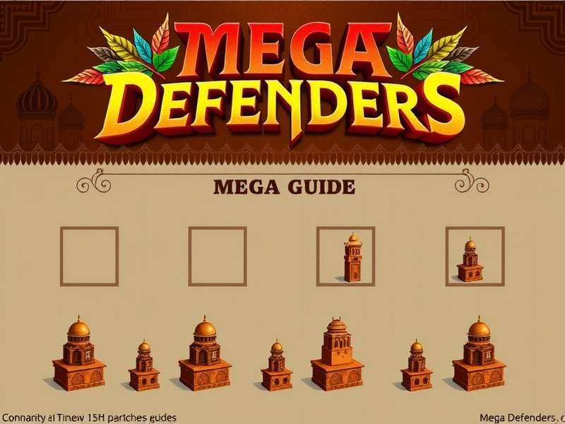 Mega Defenders Game Banner featuring Indian themes